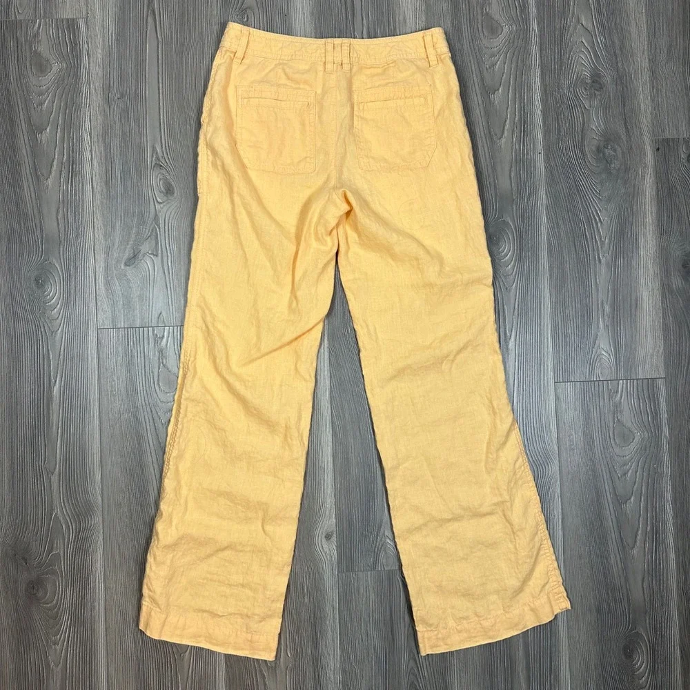 Y2K Banana Republic Light Orange Linen Cargo Style Pants 